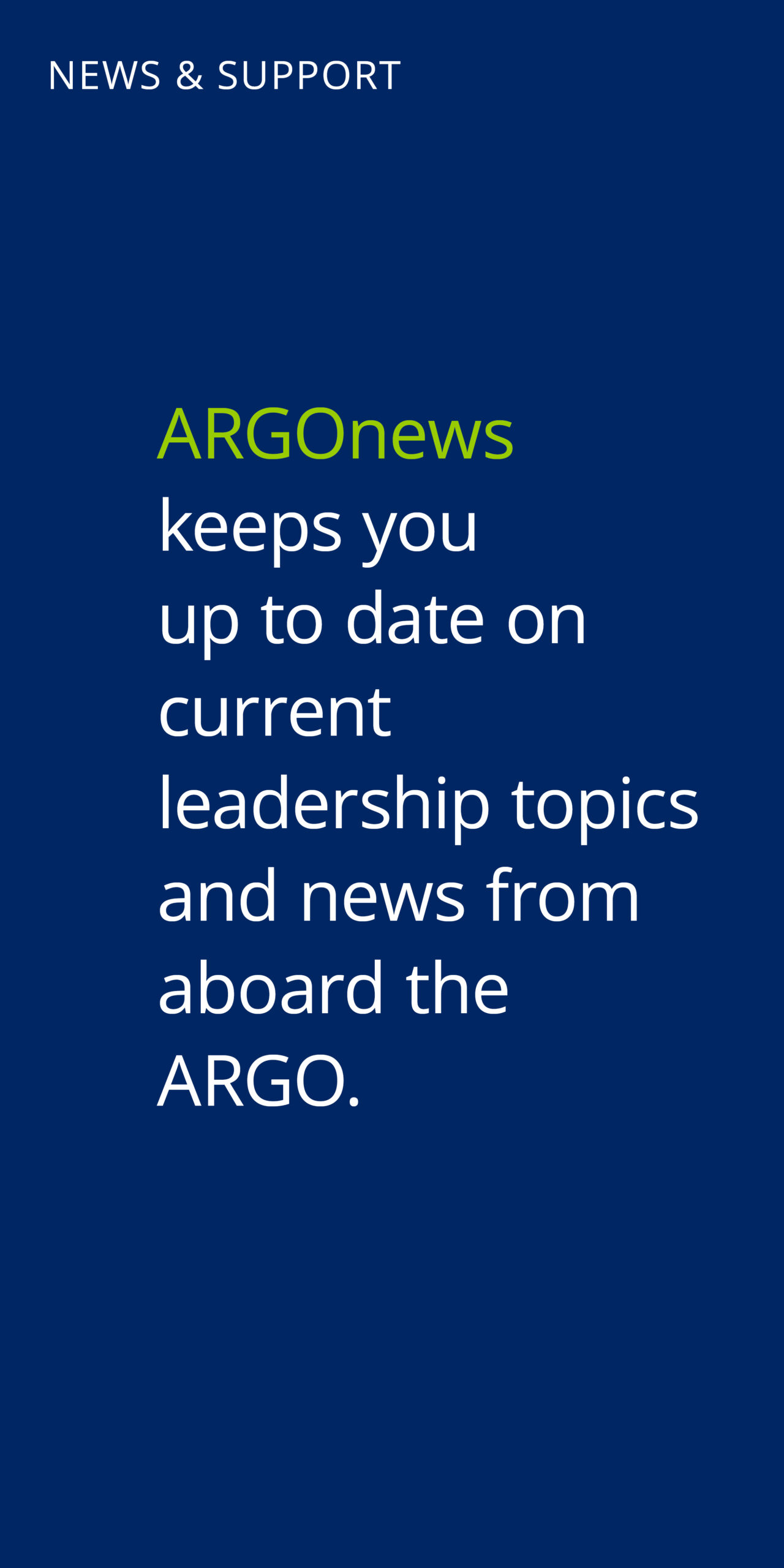 ARGO News & Support Hochformat