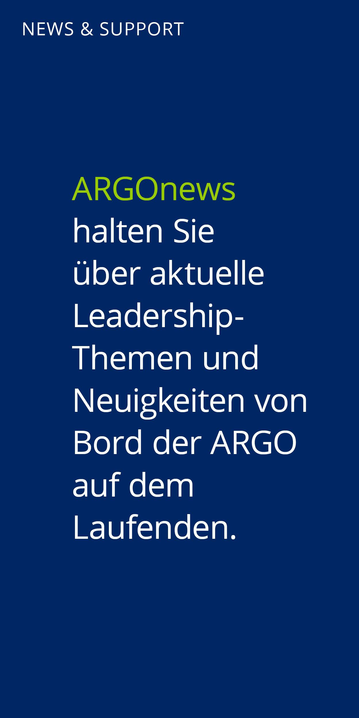 ARGO News & Support Hochformat